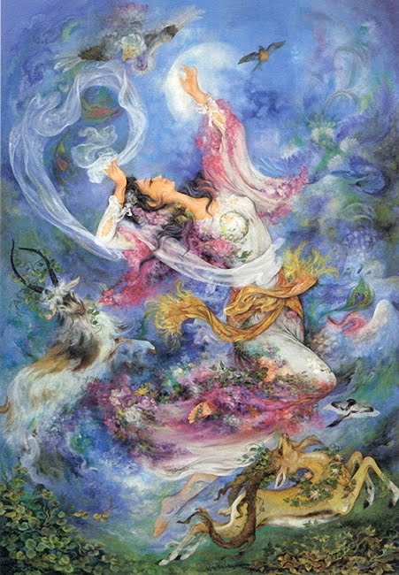 May the Goddess dance into your heart! Artist - Mahmoud Farshchian